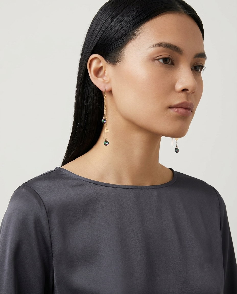 18K Gold Plated Asymmetrical Prism Wave Threaders