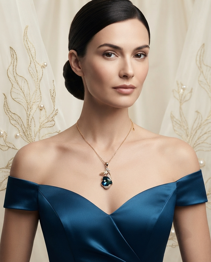 18K Gold Plated Ocean Siren Heart Pendant Necklace