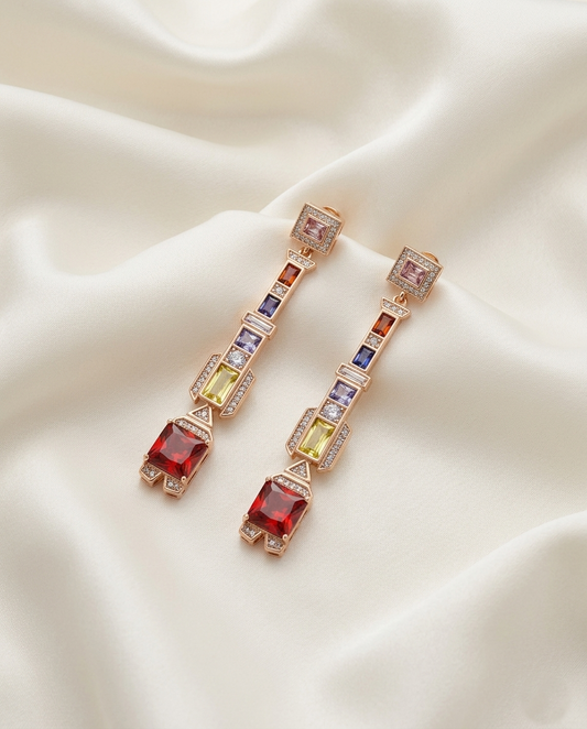 18K Gold Plated Vintage-Inspired Long Tassel Dangles