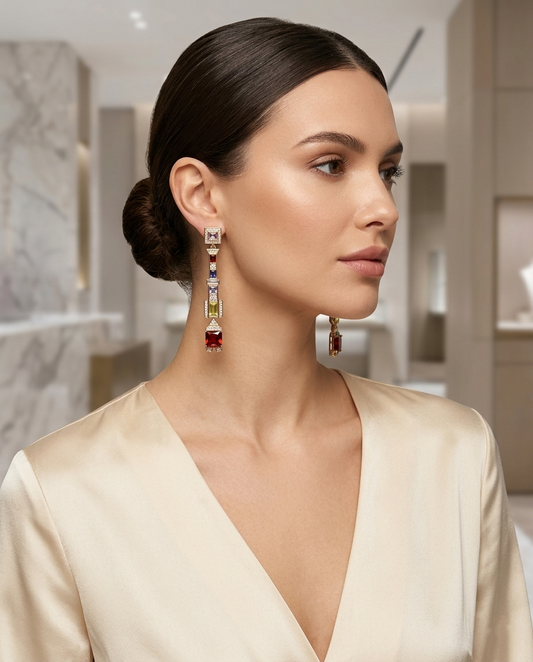 18K Gold Plated Vintage-Inspired Long Tassel Dangles