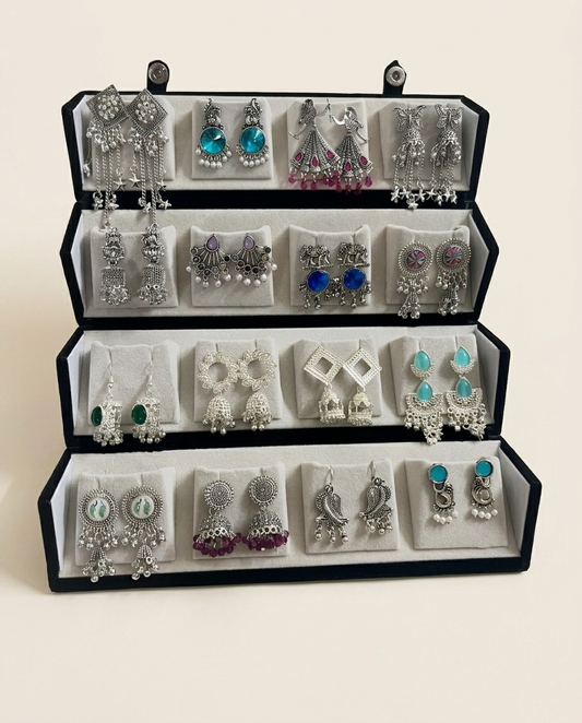 16-Pair Oxidized Earring Collector’s Box 2