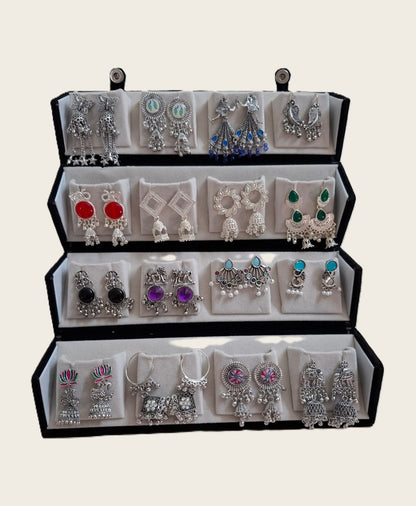 16-Pair Oxidized Earring Collector’s Box 1