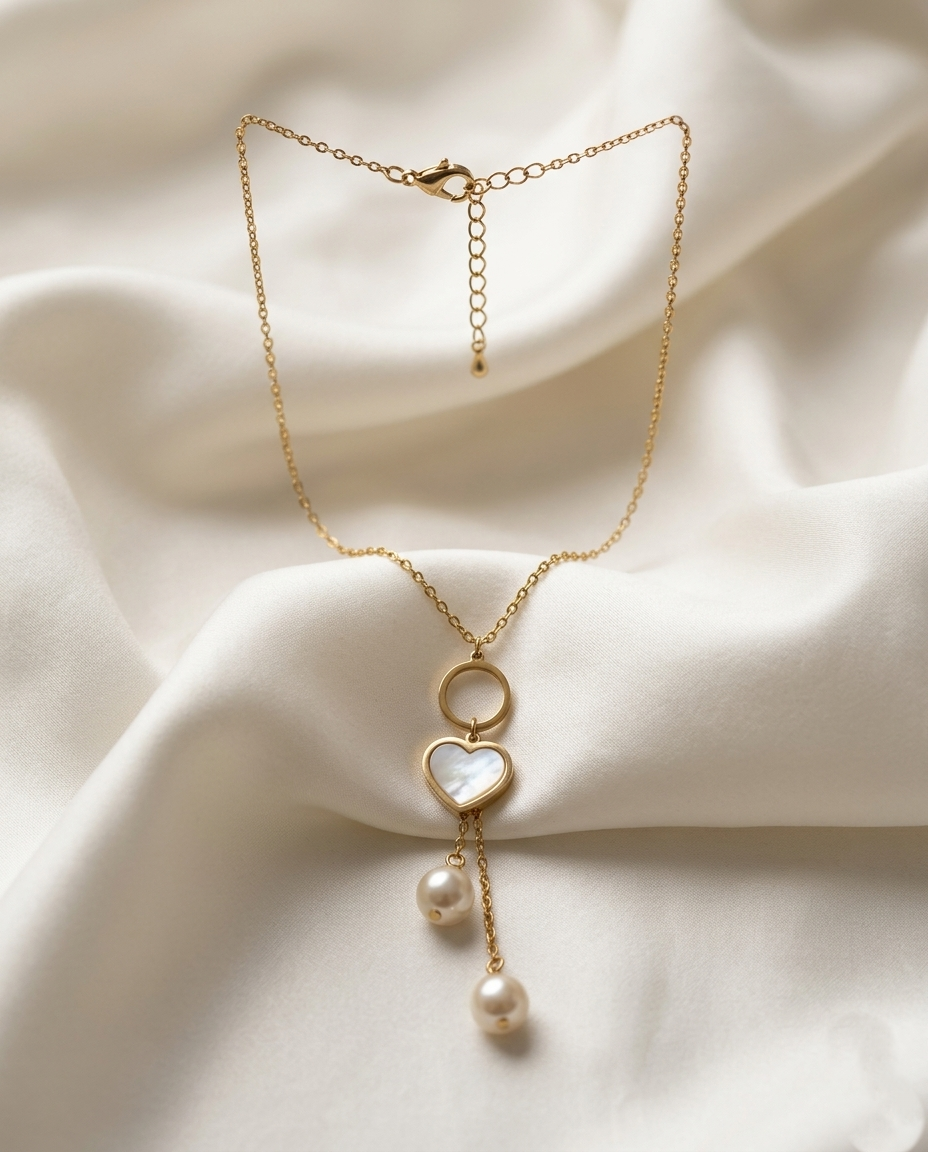 Mother of Pearl Heart Lariat