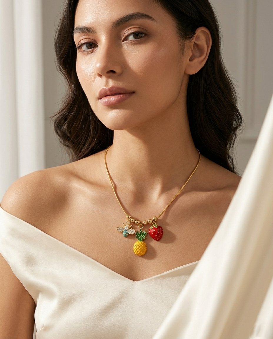 The "Island Party" Fruit Charm Necklace