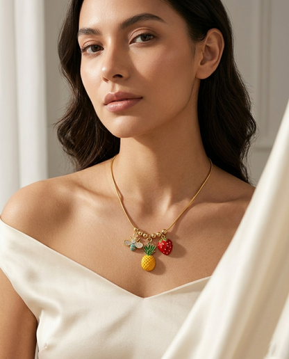 The "Island Party" Fruit Charm Necklace