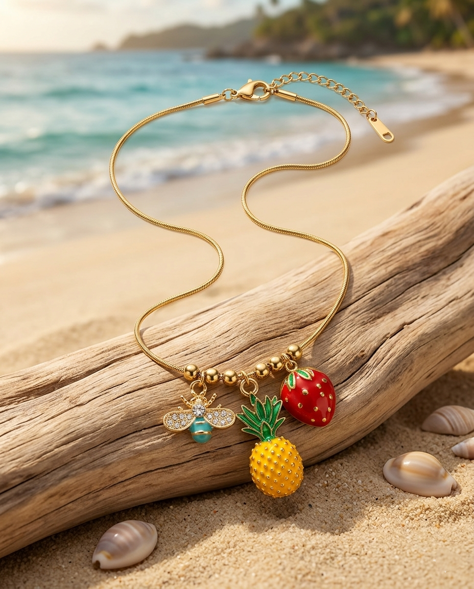 The "Island Party" Fruit Charm Necklace