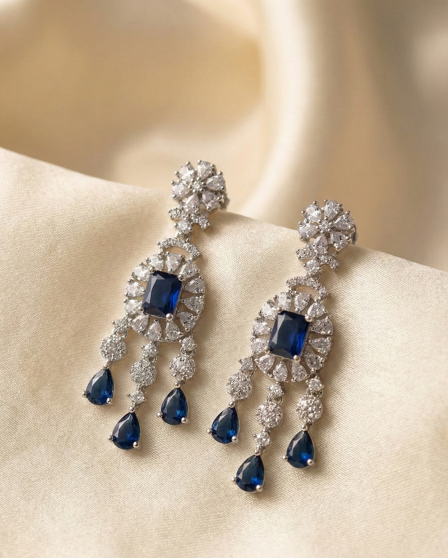 The Midnight Royal Sapphire & Diamond Statement Necklace Set